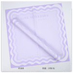 Macarons Floral Wrapping Paper cream purple
