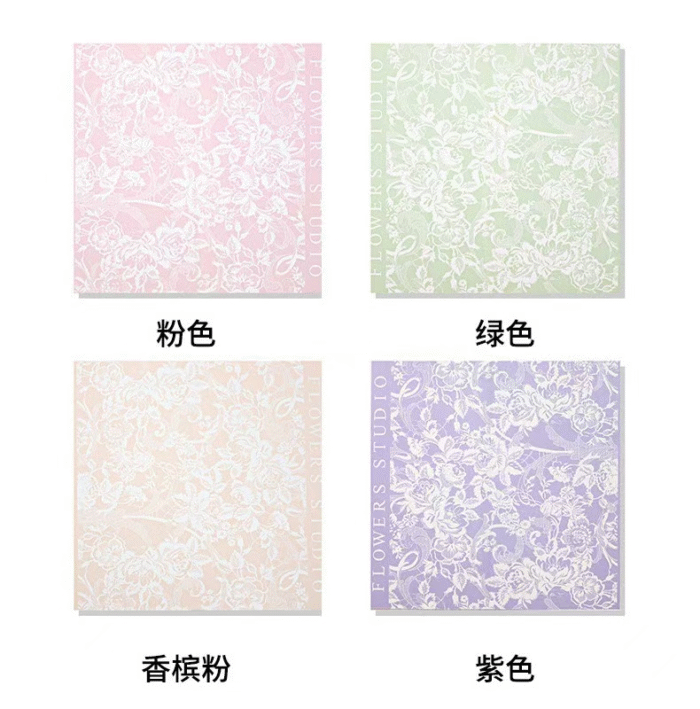 Lace Flower Wrapping Paper color informaction