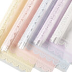 Lace-Edged Cellophane Flower Wrapping Paper color display