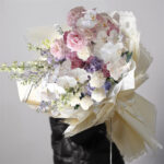 Lace-Edged Cellophane Flower Wrapping Paper wrap for birthday bouquet