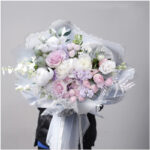 Lace-Edged Cellophane Flower Wrapping Paper wrap for wedding bouquet