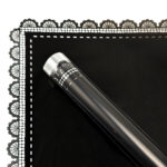 Lace-Edged Cellophane Flower Wrapping Paper black