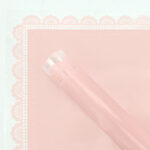 Lace-Edged Cellophane Flower Wrapping Paper pink