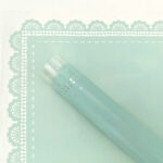 Lace-Edged Cellophane Flower Wrapping Paper light green