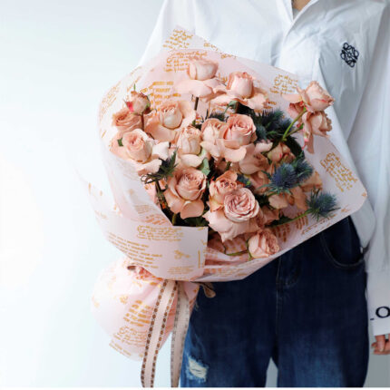 Romantic Flower Wrapping Paper for florist bouquets