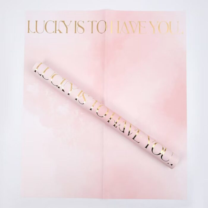 Fantastic Floral Wrapping Paper peach pink