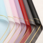 Glod Edge Simple Flower Wrapping Paper information