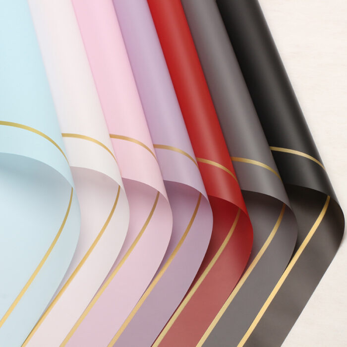 Glod Edge Simple Flower Wrapping Paper information