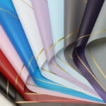 Glod Edge Simple Flower Wrapping Paper for gifts and flowers