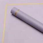 Glod Edge Simple Flower Wrapping Paper purple