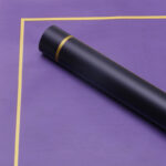 Glod Edge Simple Flower Wrapping Paper deep purple
