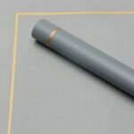 Glod Edge Simple Flower Wrapping Paper grey