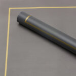 Glod Edge Simple Flower Wrapping Paper deep grey