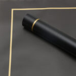 Glod Edge Simple Flower Wrapping Paper black