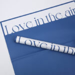 Love Atmosphere Floral Wrapping Paper blue