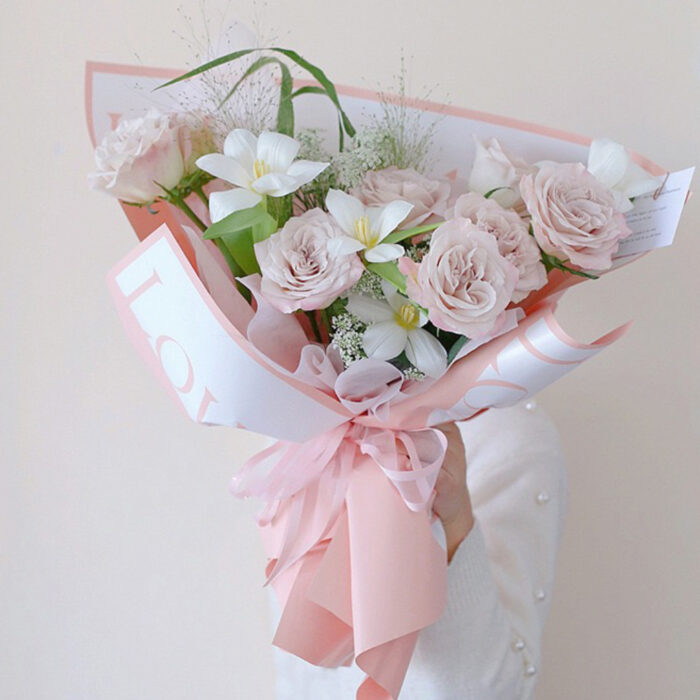 Love Atmosphere Floral Wrapping Paper for florist bouquets