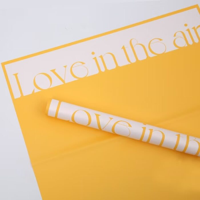 Love Atmosphere Floral Wrapping Paper yellow