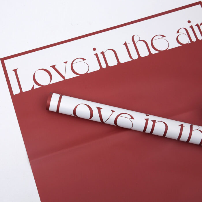Love Atmosphere Floral Wrapping Paper red