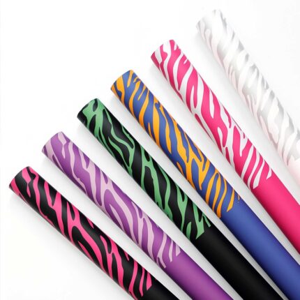 Zebra Stripes Floral Wrapping Paper perfect for gifts and flowers