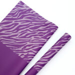 Zebra Stripes Floral Wrapping Paper purple