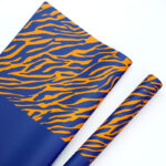 Zebra Stripes Floral Wrapping Paper blue