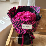 Zebra Stripes Floral Wrapping Paper perfect for gifts and flowers