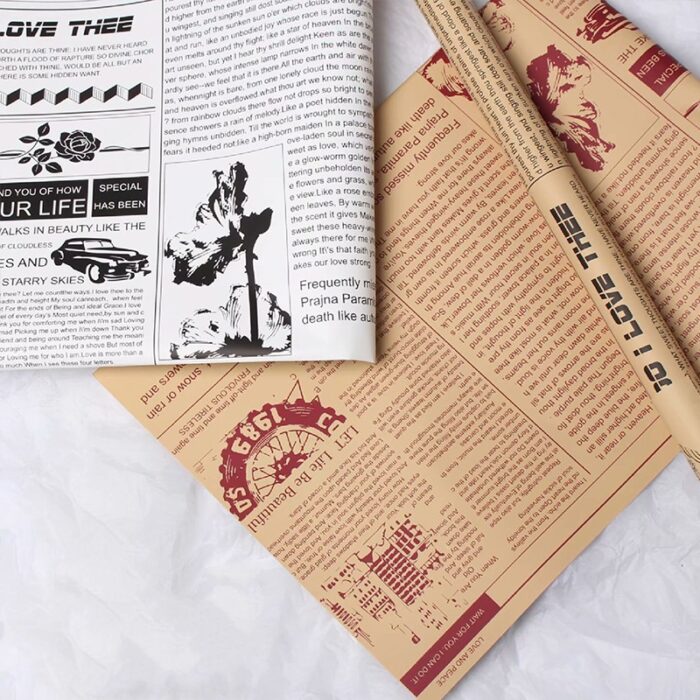 Cartier News Floral Wrapping Paper for flower arrangements