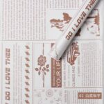 Cartier News Floral Wrapping Paper white coffee