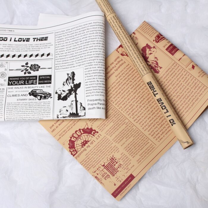 Cartier News Floral Wrapping Paper for gifts and flowers