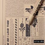 Cartier News Floral Wrapping Paper Kraft black