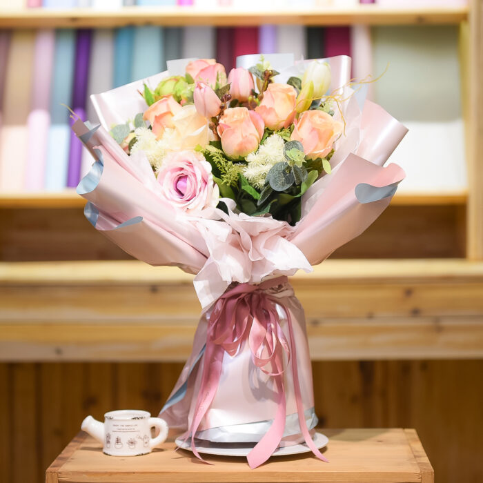 Golden Sand Bouquet Wrapping Paper for gifts and flowers