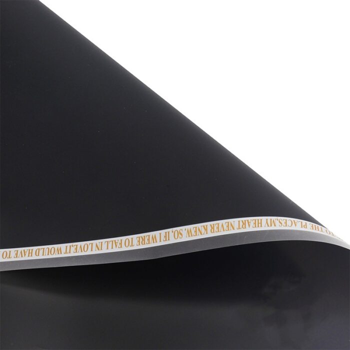 Phantom Magic Edge Floral Wrapping Paper black