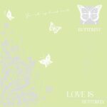 Dance Butterfly Flower Wrapping Paper green