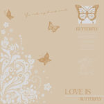 Dance Butterfly Flower Wrapping Paper khaki