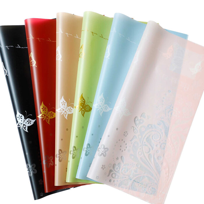Dance Butterfly Flower Wrapping Paper waterproof 56x56cm