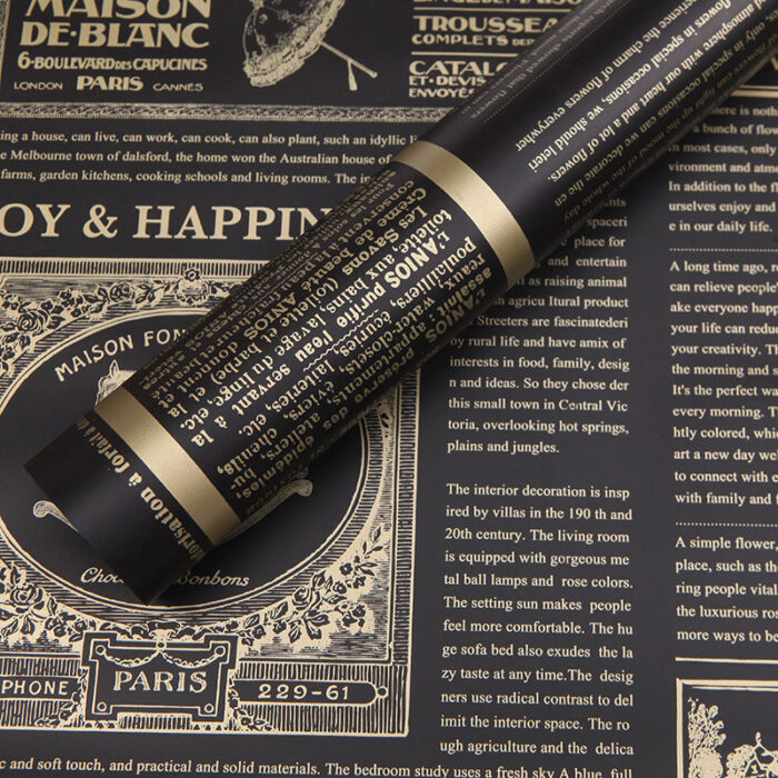 English DIY Floral Crafts Wrapping black