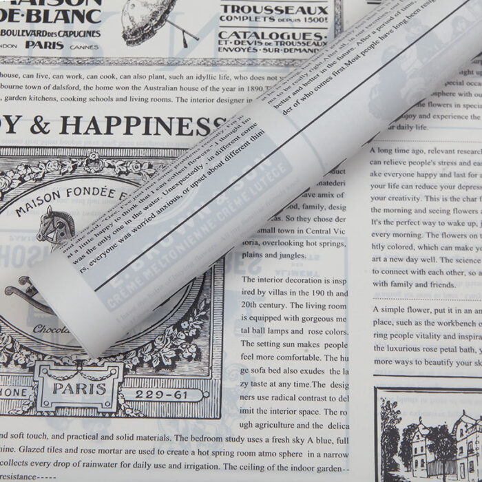 English DIY Floral Crafts Wrapping grey