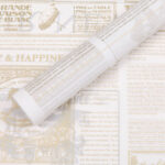 English DIY Floral Crafts Wrapping gold