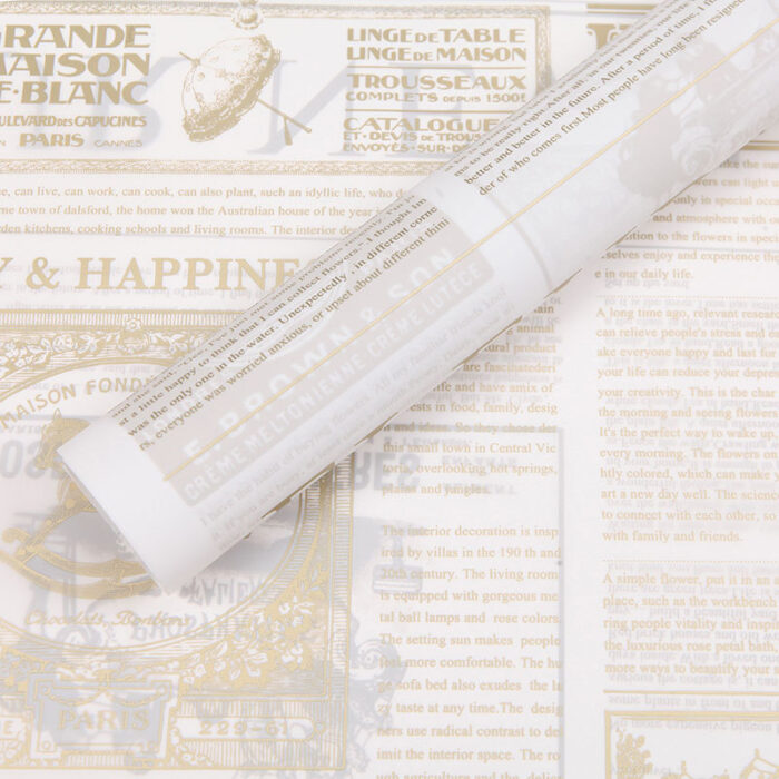 English DIY Floral Crafts Wrapping gold