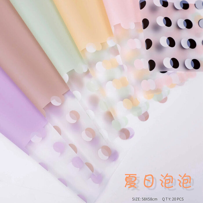 Summer Bubbles Bouquet Wrapping Paper waterproof 56x56cm