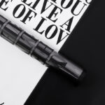 Big Letter Floral Wrapping Paper black
