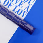 Big Letter Floral Wrapping Paper blue