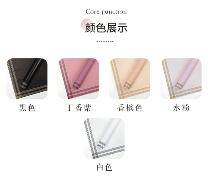 Nocturne Floral Wrapping Paper color informaction