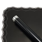 Lace Flower Wrapping Paper black