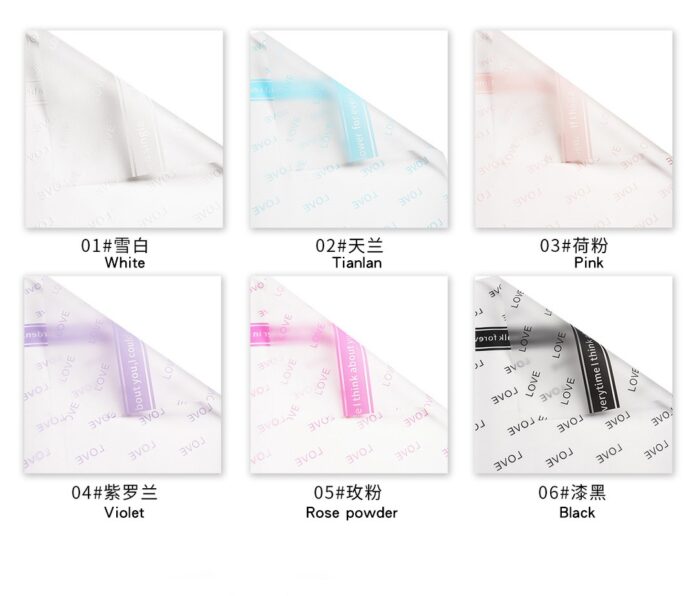 Overflowing Love flower Wrapping Paper color informaction