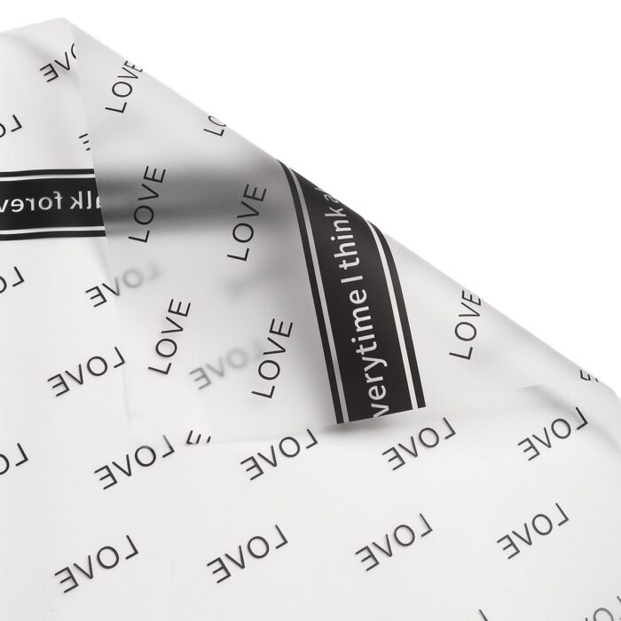 Overflowing Love flower Wrapping Paper black