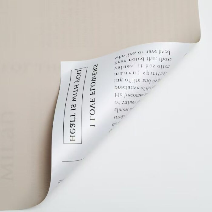 Prada Newspaper Floral Wrapping Paper light champagne