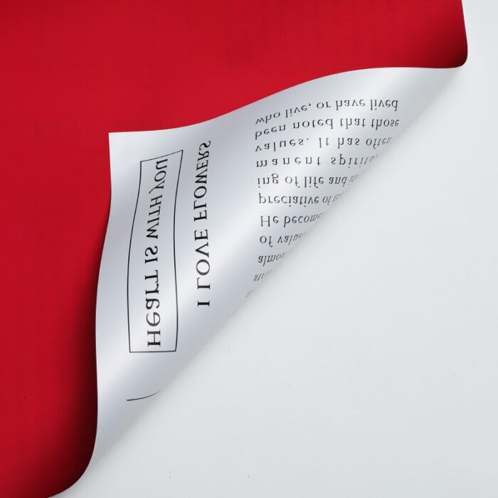 Prada Newspaper Floral Wrapping Paper red