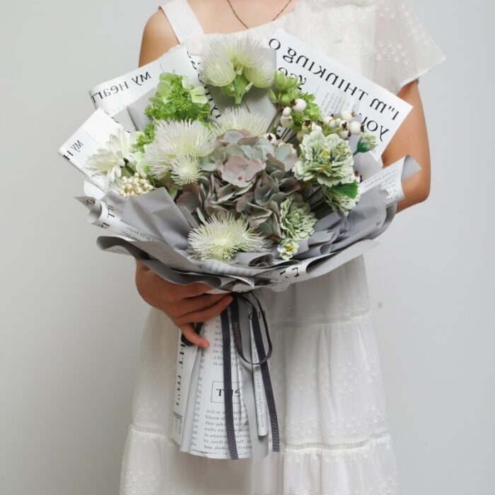 Prada Newspaper Floral Wrapping for bouquet