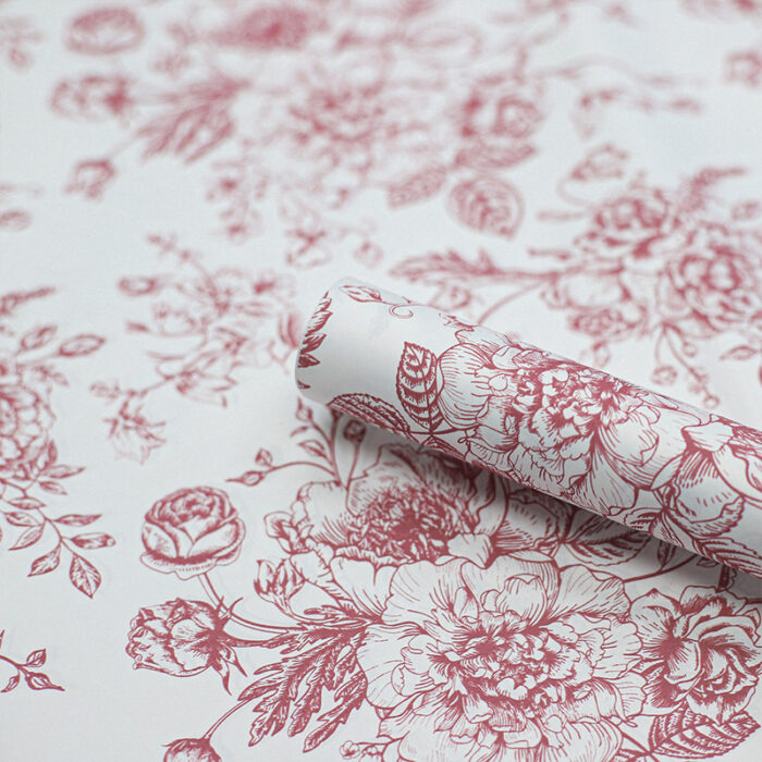 Afternoon Tea Flower Wrapping Paper red